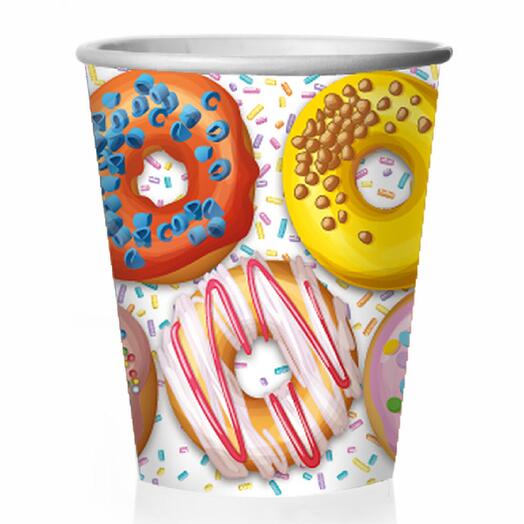 Стакан одноразовый пончик 6шт