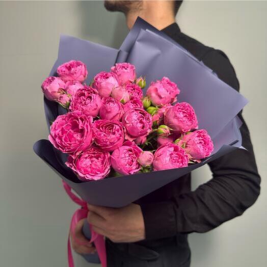 Pink peony rose bouquets -967