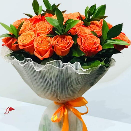 Orange rose bouquet
