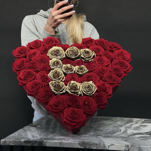 Unique roses heart