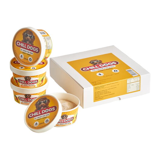 Chill Dogs Ice Cream Mighty Mango Box 130ml X 4 Cups