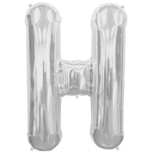 Letter H Silver Foil Balloon-5321